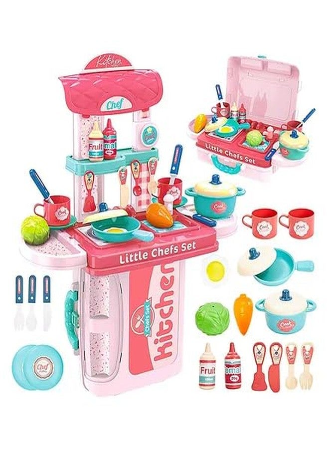 Toy Vibes Plastic 3 in 1 Chef Set of 30 (Multi Color) - Image 2